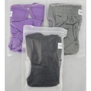 Vecomfy Reusable Female Dog Diapers Size Small Puple/Black/Gray 3‎ Pack New
